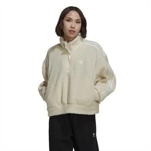 NWOT - Adidas White Fleece Jacket